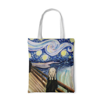 Barneys New York  | Sunflower Canvas Bag Creative Art Self Portrait Shoulder Bag Personalized Purse