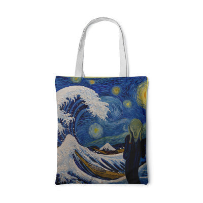 Barneys New York  | Sunflower Canvas Bag Creative Art Self Portrait Shoulder Bag Personalized Purse