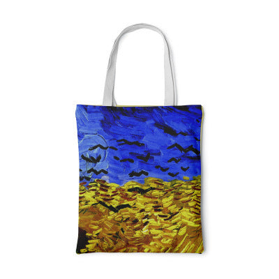Barneys New York  | Sunflower Canvas Bag Creative Art Self Portrait Shoulder Bag Personalized Purse