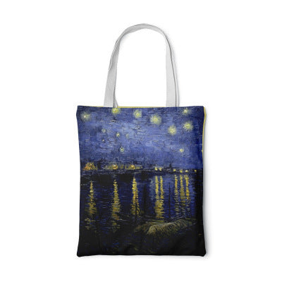 Barneys New York  | Sunflower Canvas Bag Creative Art Self Portrait Shoulder Bag Personalized Purse