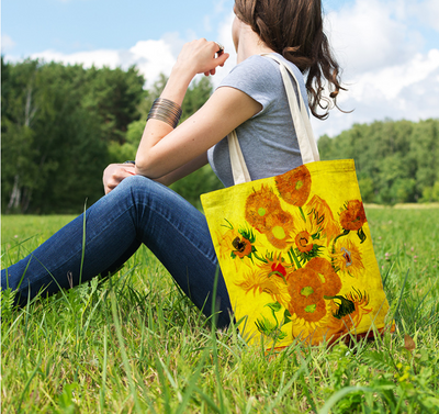 Barneys New York  | Sunflower Canvas Bag Creative Art Self Portrait Shoulder Bag Personalized Purse