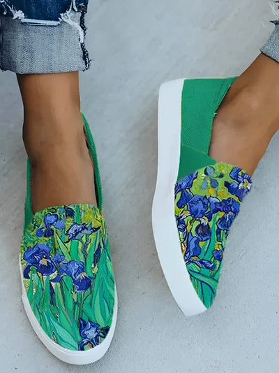 Barneys New York | Van Gogh Irises Print Canvas Shoes