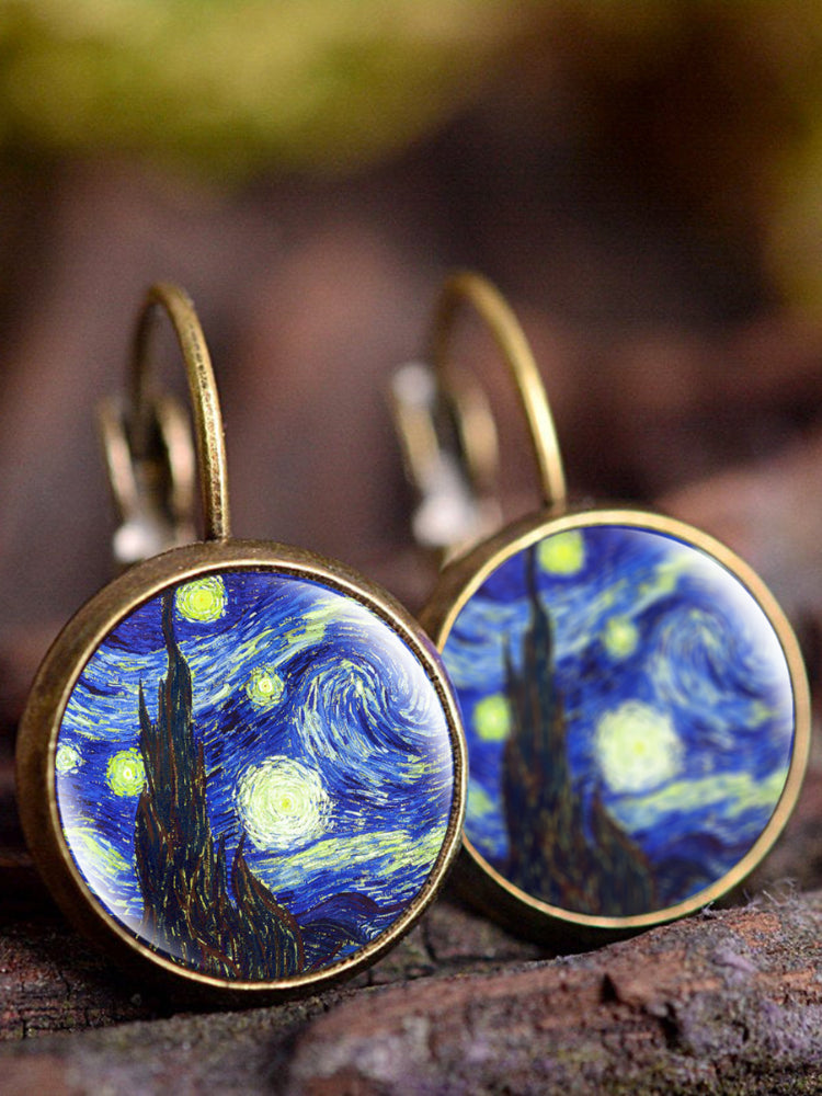 Barneys New York  | Vintage art oil painting earrings