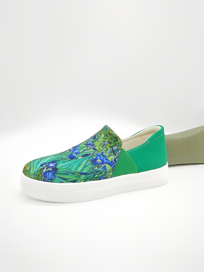 Barneys New York | Van Gogh Irises Print Canvas Shoes