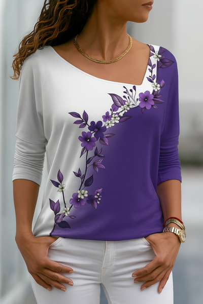 Barneys New York  | Flowers Contrast Color Art T-Shirt