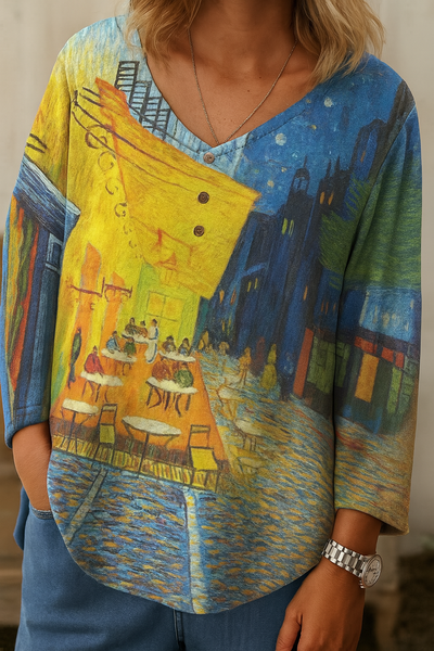 Barneys New York  | Van Gogh Art T-shirt with a loose fit