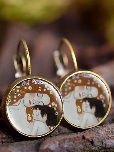 Barneys New York  | Vintage art oil painting earrings