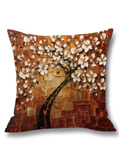 Barneys New York  | Flower Tree Oil Painting Art Cushion Cover