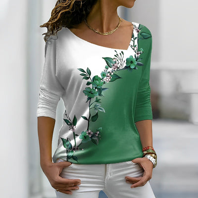 Barneys New York  | Flowers Contrast Color Art T-Shirt