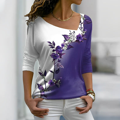 Barneys New York  | Flowers Contrast Color Art T-Shirt