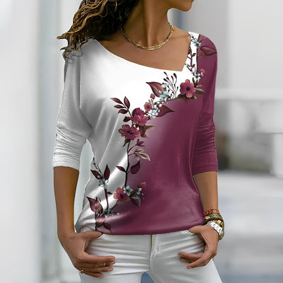 Barneys New York  | Flowers Contrast Color Art T-Shirt