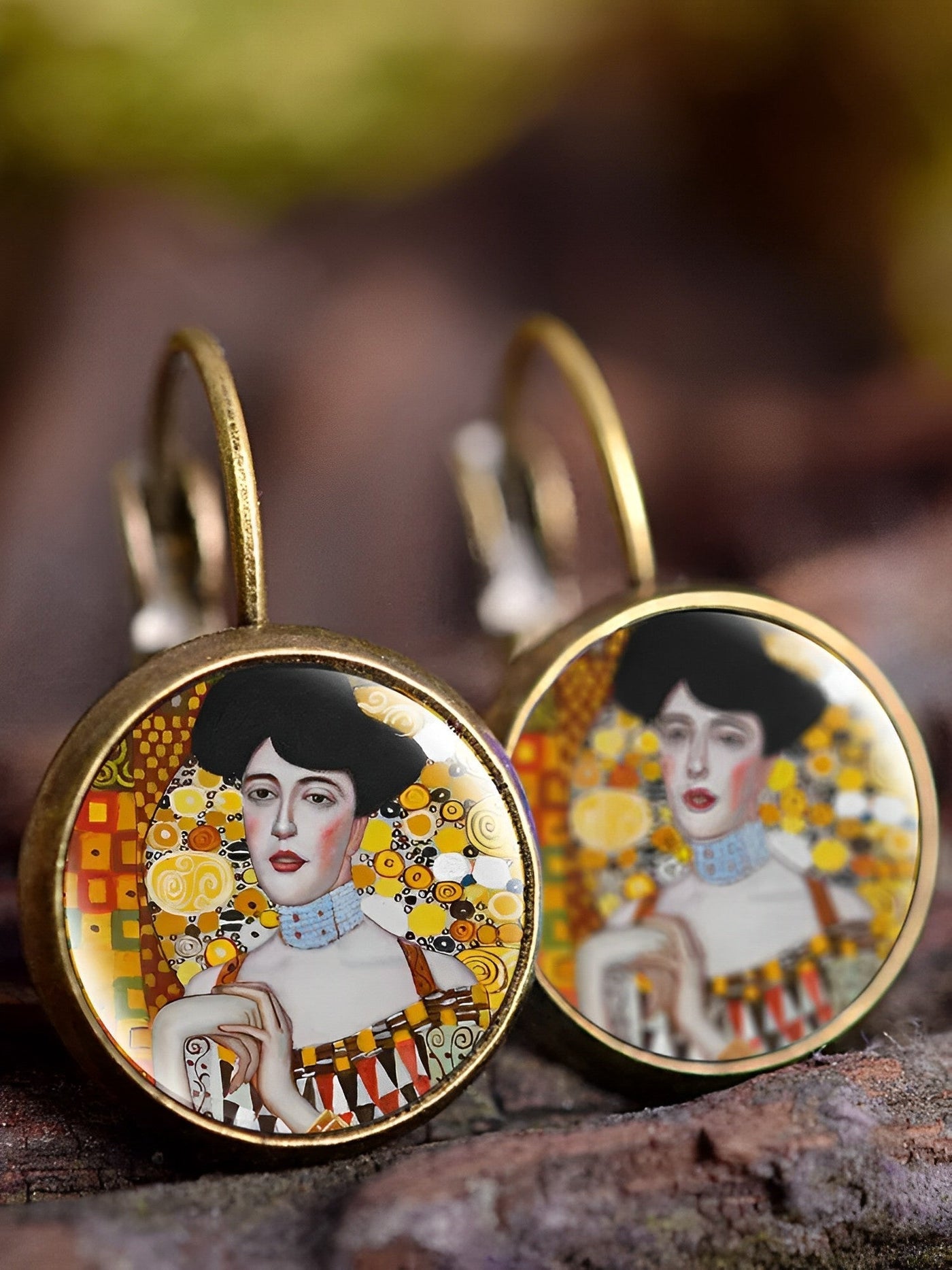 Barneys New York  | Vintage art oil painting earrings