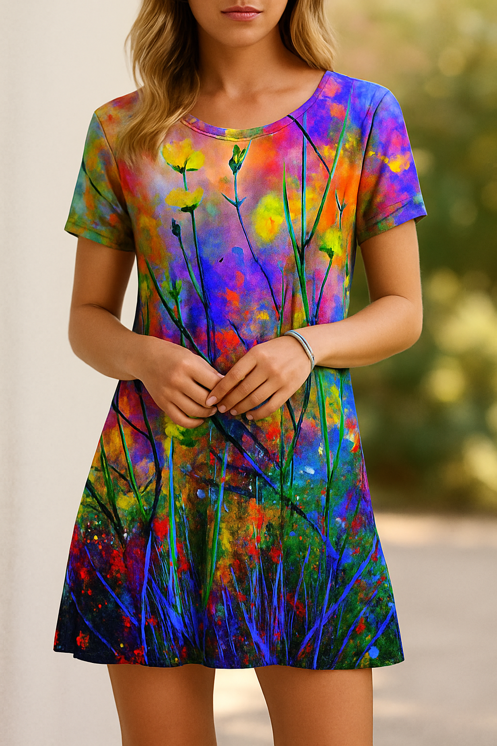 Barneys New York  | Floral art drawing pattern long sleeve t-shirt