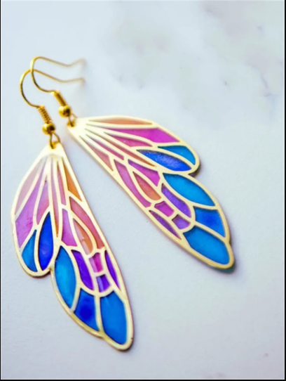 Barneys New York  | Dreamy gradient translucent wing earrings