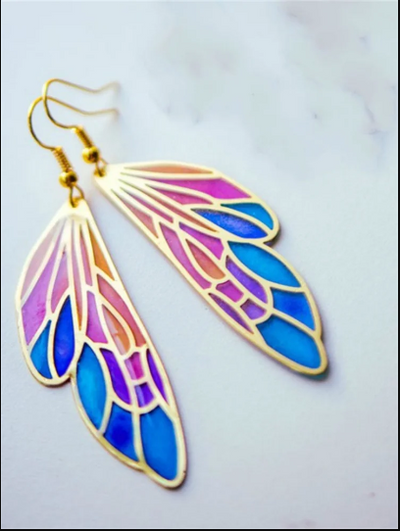 Barneys New York  | Dreamy gradient translucent wing earrings