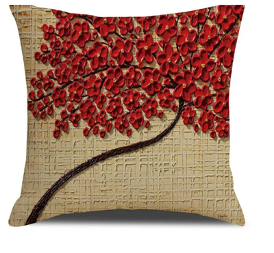 Barneys New York  | Flower Tree Oil Painting Art Cushion Cover
