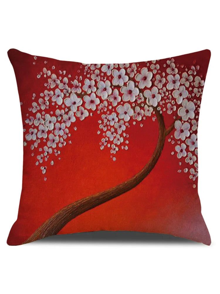 Barneys New York  | Flower Tree Oil Painting Art Cushion Cover