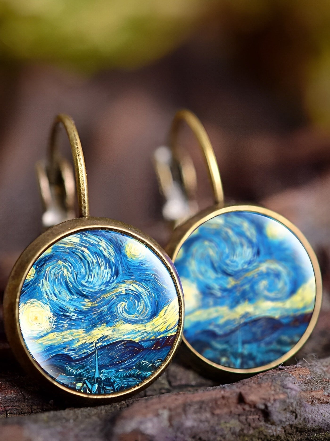 Barneys New York  | Vintage art oil painting earrings