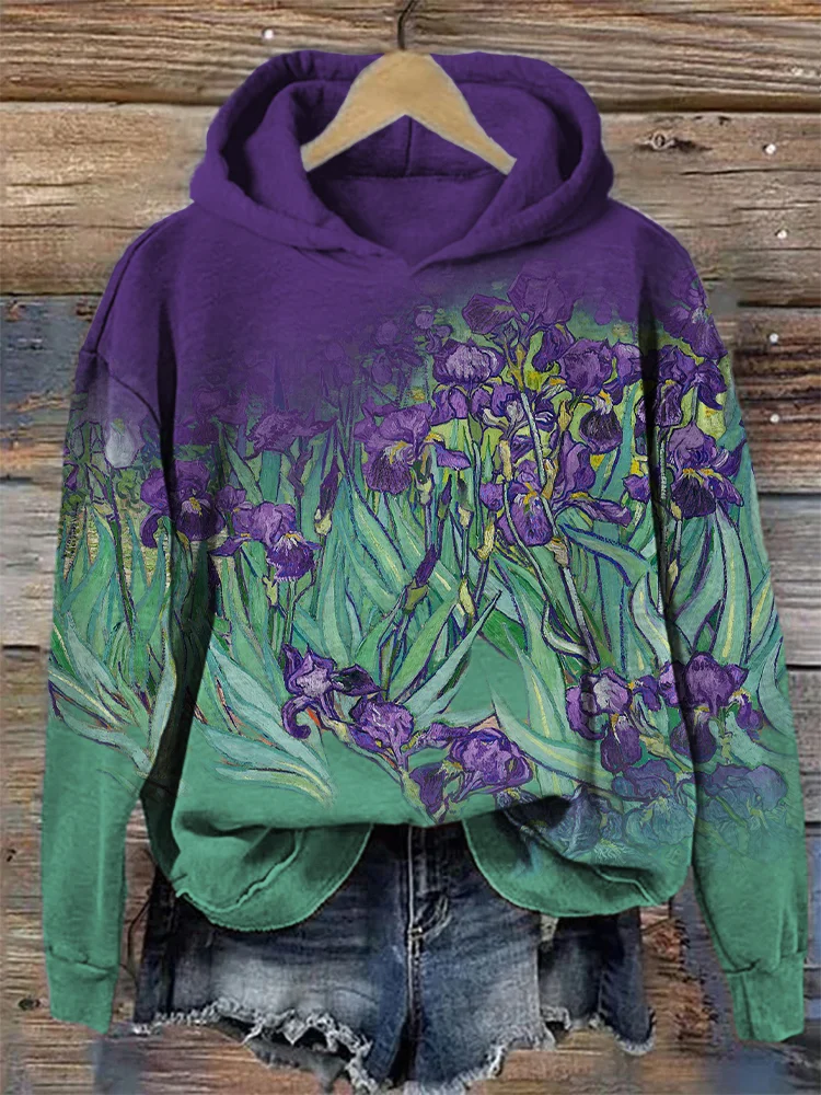 Barneys New York  | Irises Inspired Gradient Contrast Cozy Hoodie