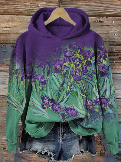 Barneys New York  | Irises Inspired Gradient Contrast Cozy Hoodie