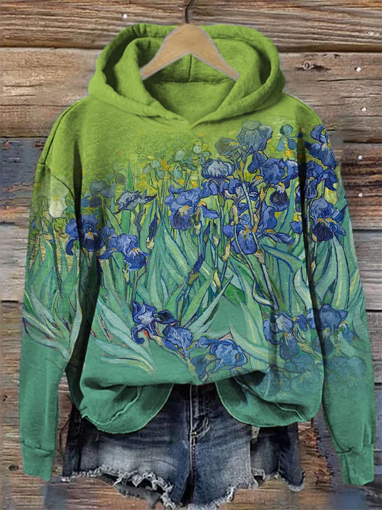 Barneys New York  | Irises Inspired Gradient Contrast Cozy Hoodie
