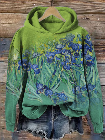 Barneys New York  | Irises Inspired Gradient Contrast Cozy Hoodie