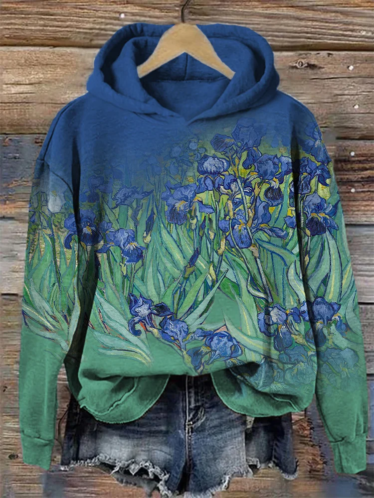 Barneys New York  | Irises Inspired Gradient Contrast Cozy Hoodie