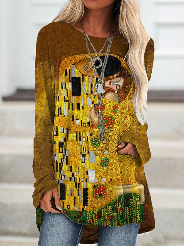 Barneys New York  | Gustav - women's long sleeve printed tunic t-shirt