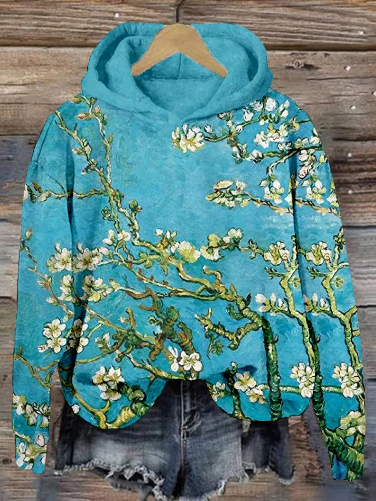 Barneys New York  |  Almond Blossoms Art Print Comfortable Hoodie