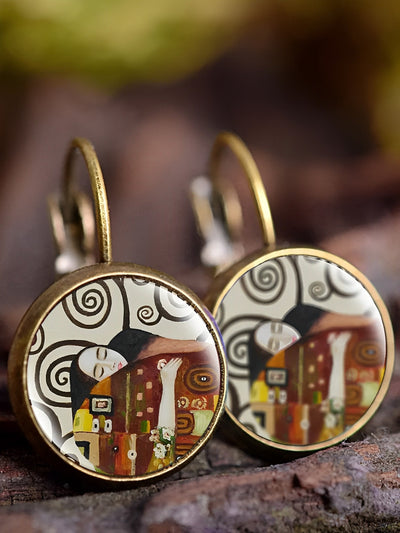 Barneys New York  | Vintage art oil painting earrings
