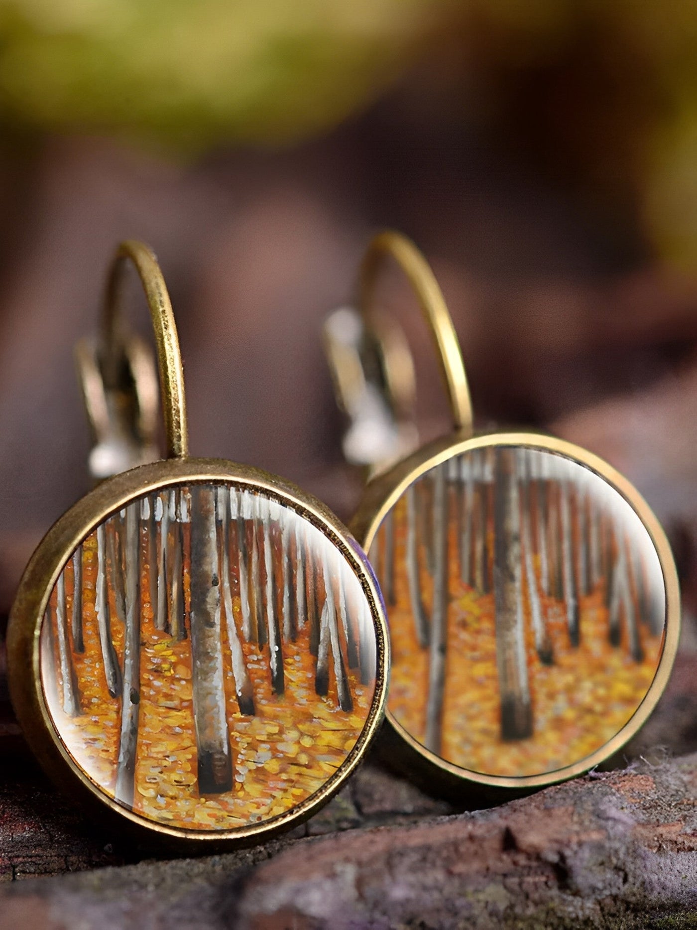Barneys New York  | Vintage art oil painting earrings